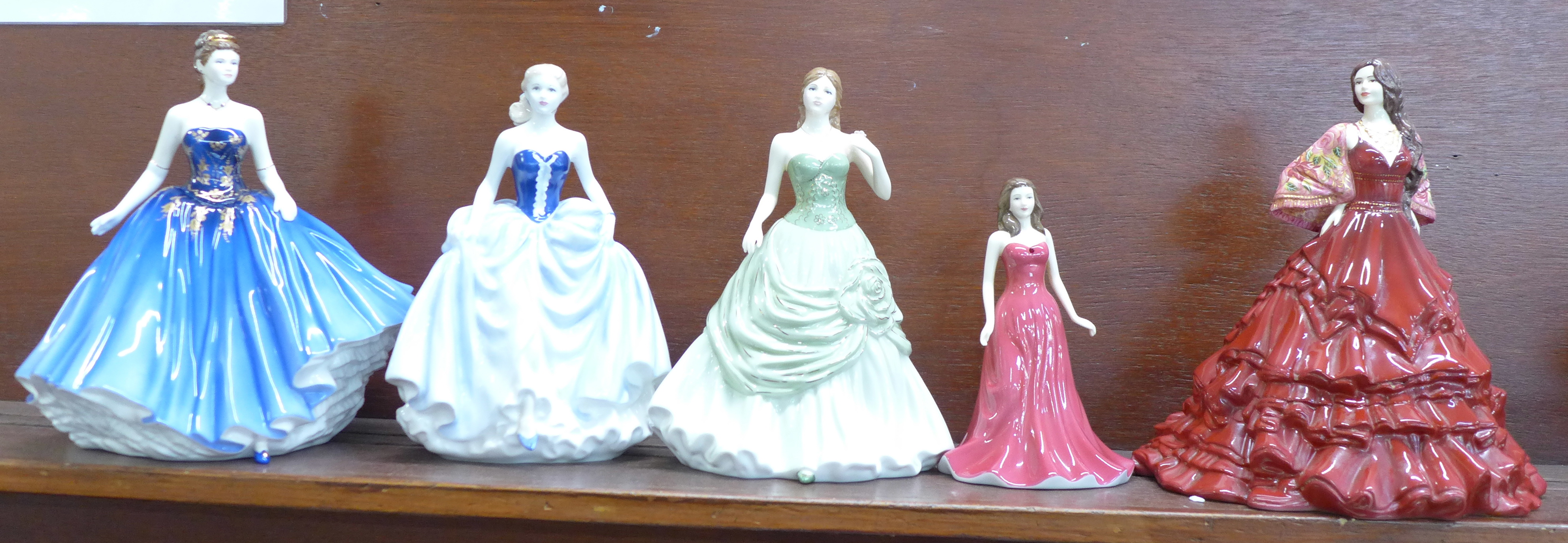 Five Royal Doulton figures