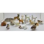 Animal figures including German and USSR, (Doulton dog a/f)