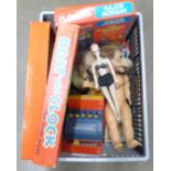 A collection of 1950's to 1970's toys including a Playskool Major Morgan The Electronic Organ,