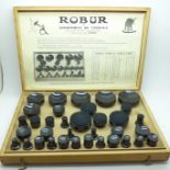Cased Robur watch glass press attachments