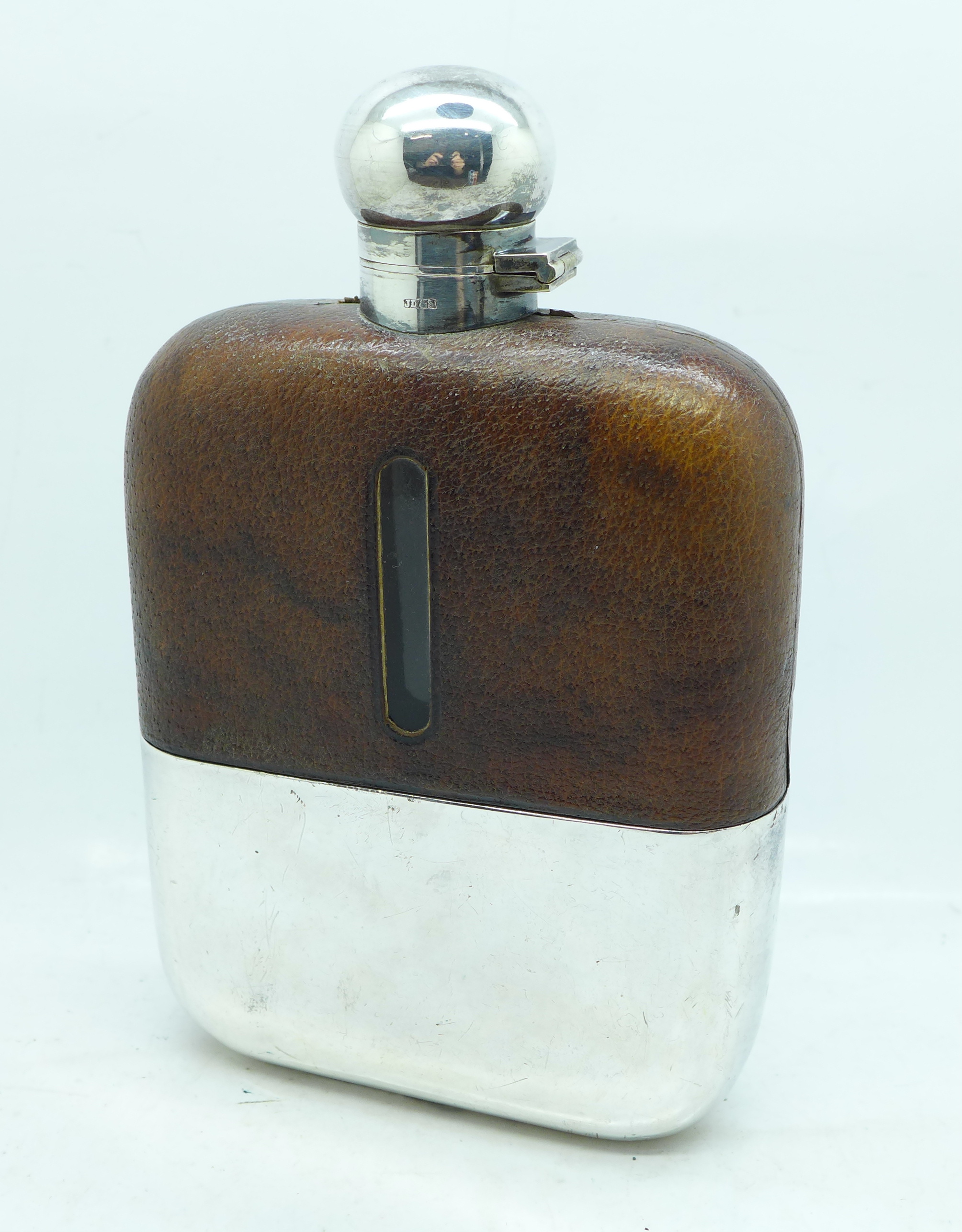 A large hip flask by James Dixon & Sons - Image 2 of 12