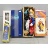 Six porcelain clown figures, boxed **PLEASE NOTE THIS LOT IS NOT ELIGIBLE FOR POSTING AND PACKING**