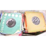 A collection of 45rpm vinyl singles, mainly 1960's including The Beatles, Fats Domino, Chubby