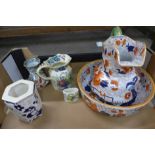 Four items of Mason's and an Ironstone jug and bowl **PLEASE NOTE THIS LOT IS NOT ELIGIBLE FOR
