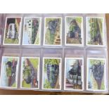 An album of cigarette cards including John Player, Zoo Babies, Gilbert & Sullivan, Old Naval Prints,