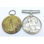 Two medals; WWI pair to 358986 Pte. H.A. Kendall, L'Pool R.