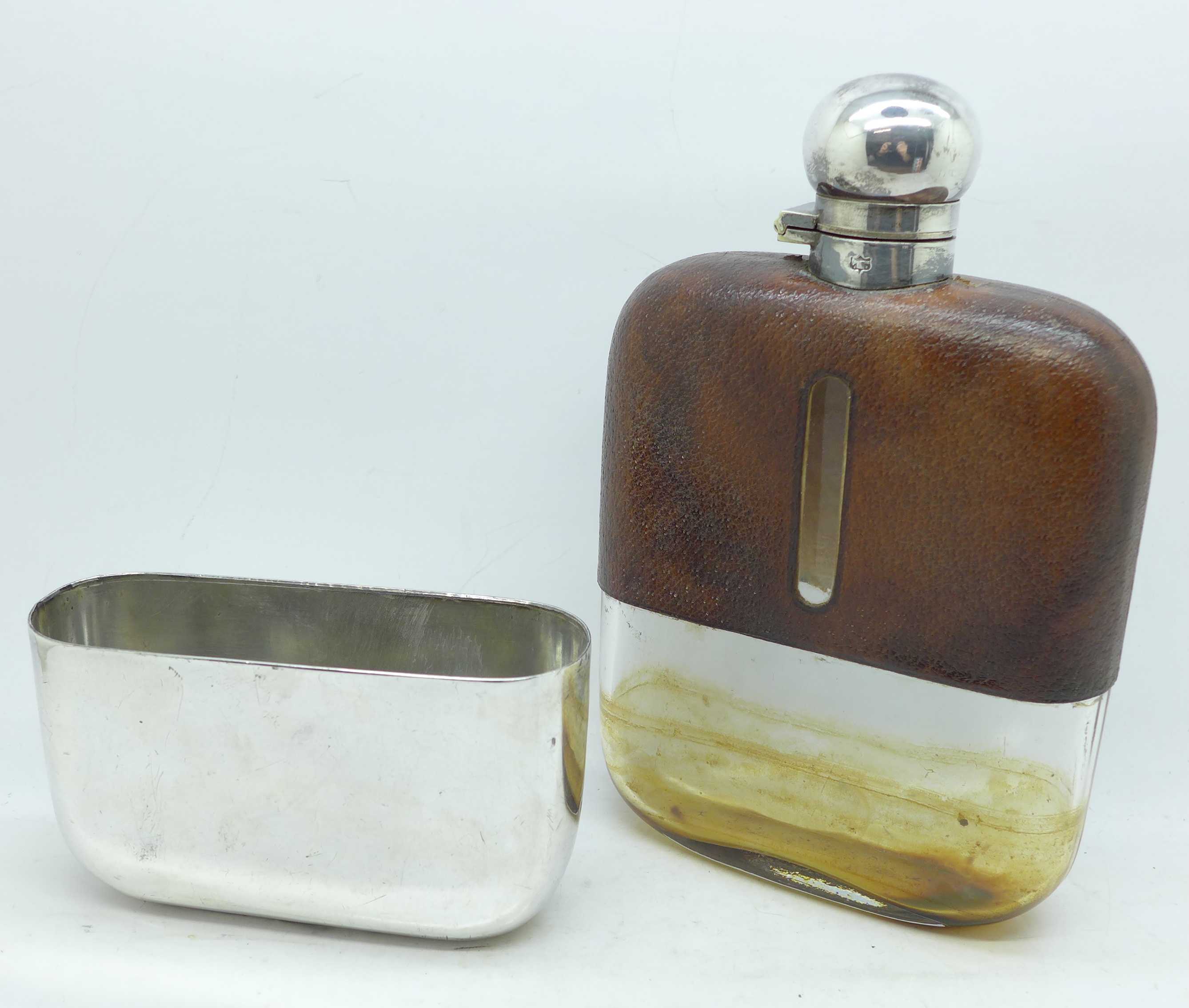 A large hip flask by James Dixon & Sons - Image 10 of 12