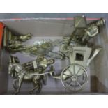 A box of brassware **PLEASE NOTE THIS LOT IS NOT ELIGIBLE FOR POSTING AND PACKING**