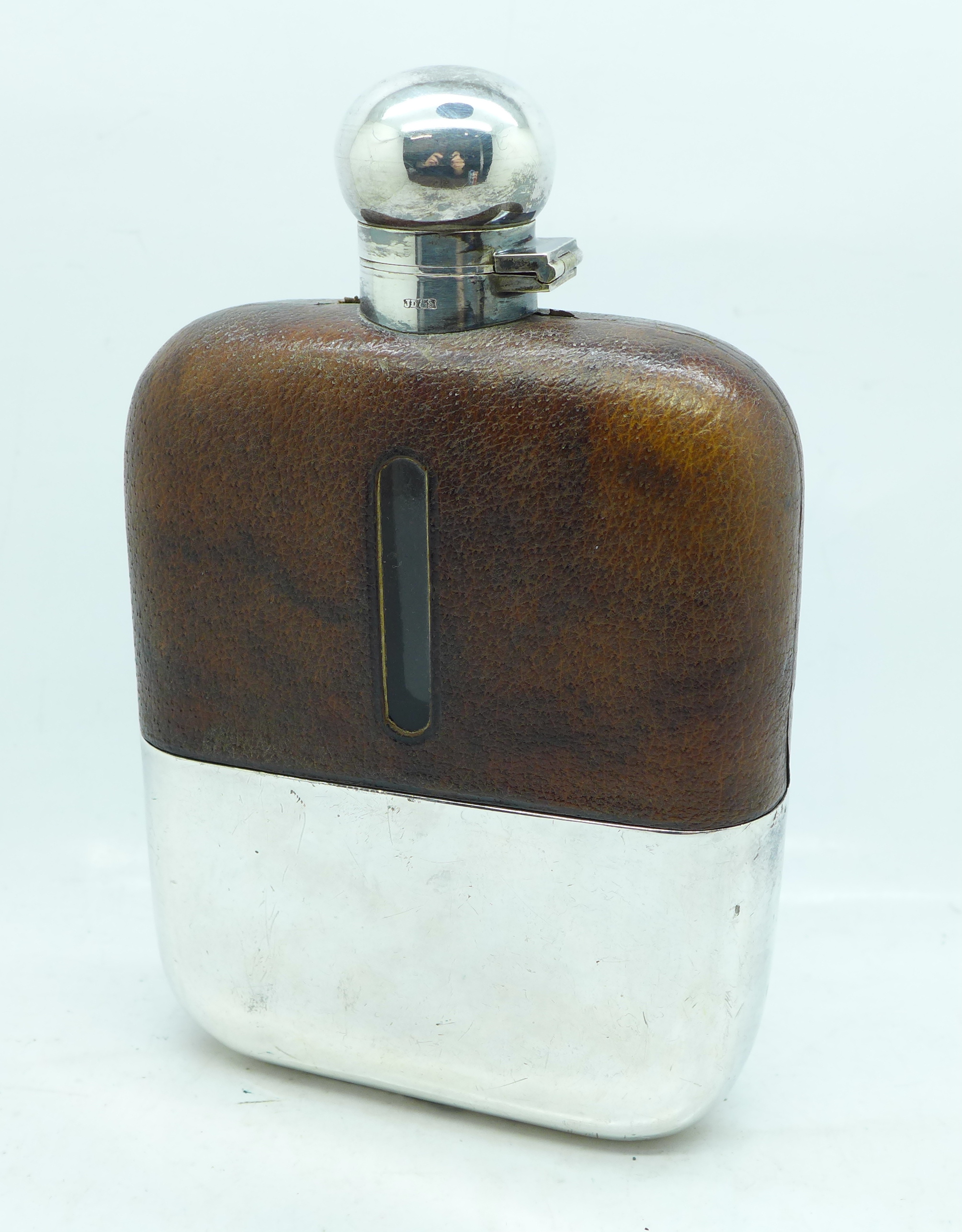 A large hip flask by James Dixon & Sons - Image 3 of 12