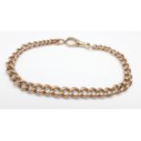 A 9ct gold Albert chain or bracelet, 18g, 21cm