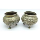 A pair of Eastern white metal salts