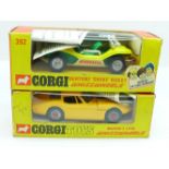 A Corgi Toys Whizzwheels Marcos 3 litre car, 377, and a Corgi Whizzwheels Bertone 'Shake' Buggy,