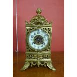 A 19th Century French gilt metal mantel clock