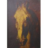 English School, study of a horse's head, oil on board, 25 x 18cms, framed