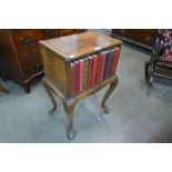 A Queen Anne style walnut double sided bookstand