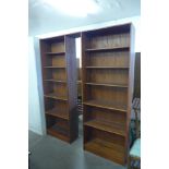 A teak open bookcase