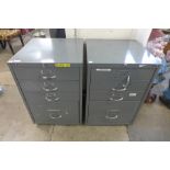 A pair of Bisley steel industrial chests