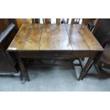 A Victorian oak sofa table