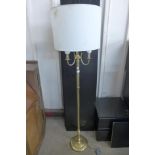 A brass standard lamp