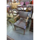 A walnut elbow chair, pair of Victorian walnut balloon back chair and four other chairs