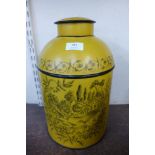 A toleware style mustard ginger jar and cover