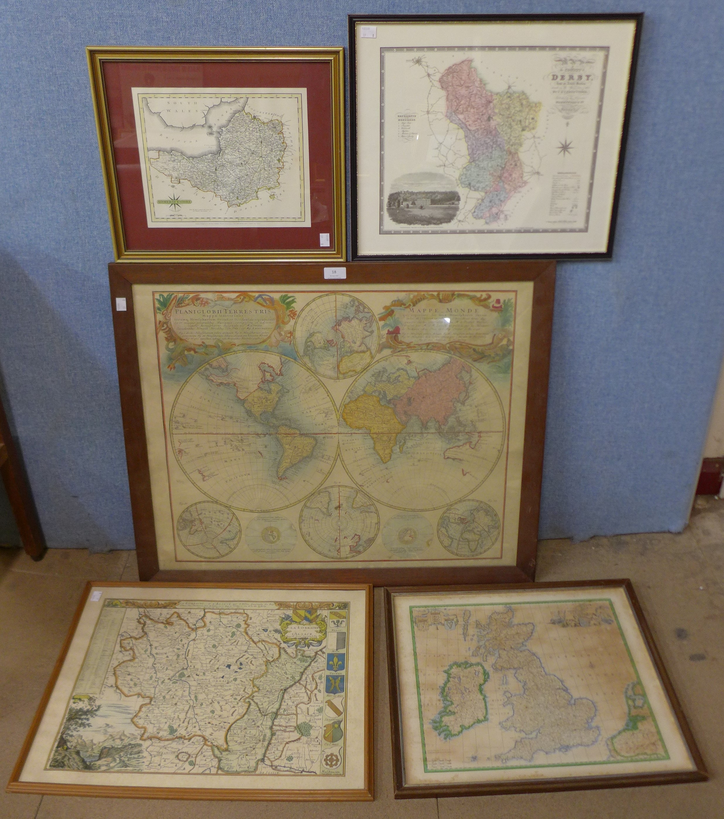Eight assorted maps