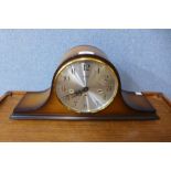 A German Franz Hermle mahogany Westminster chime mantel clock