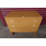 A G-Plan Quadrille light oak chest of drawers