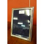 A silver photograph frame