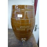 A Etherium Drinking Water stoneware barrel