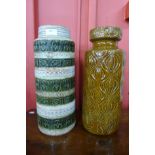 Two West German pottery vases