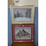 Two Arthur Delaney signed prints, framed