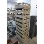 Ten pine potato crates