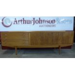 An Archie Shine teak and rosewood Hamilton sideboard, designed by Robert Heritage, 79cms h, 229cms