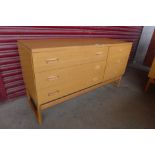 A G-Plan Quadrille light oak chest of drawers
