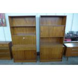 A pair of Danish teak room dividers