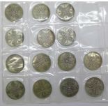 Eight pre 1920 florins and six pre 1947 florins