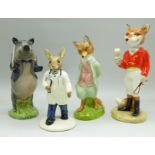 Three Beswick figures, Foxy Whiskered Gentleman, 21st Century Fox and conductor John, a/f, and a