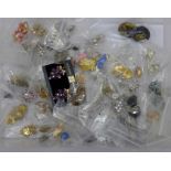 95 pairs of vintage clip-on earrings