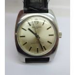 A Henri Sandoz stainless steel wristwatch