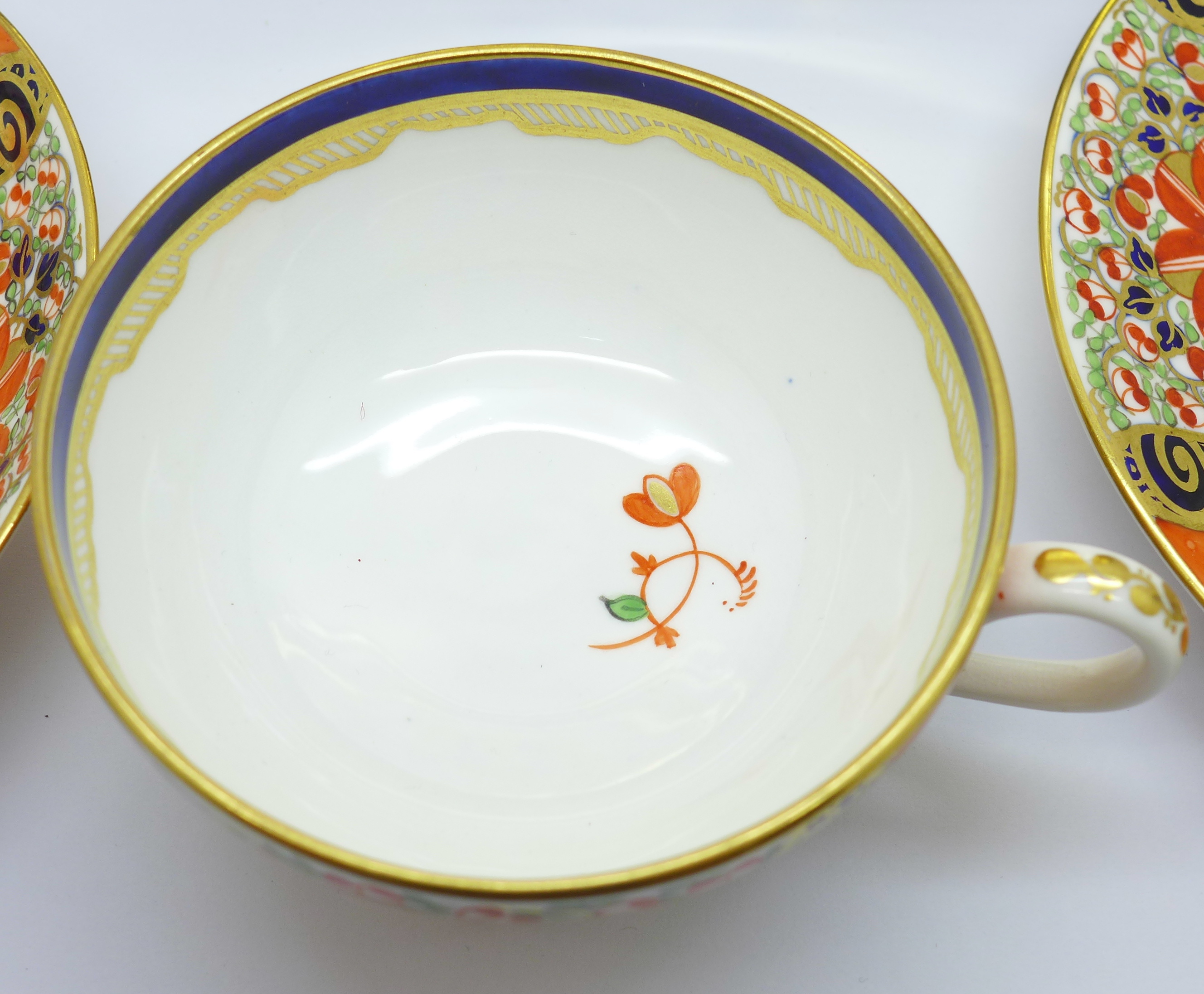 A Derby S & Hancock trio, (plate, cup and saucer), circa 1861, and two S & Hancock plates, 23 and - Image 5 of 6