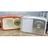 Two Dansette radios and a Pye radio