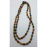 A two strand Murano glass necklace