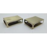 Two silver matchbox holders