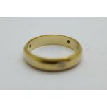 A 9ct gold and diamond ring, 2.6g, L