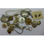 Costume jewellery and spirit labels