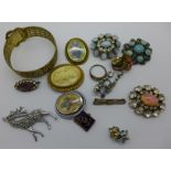 Costume jewellery including vintage