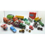 Assorted Tri-ang and Matchbox vehicles, etc.
