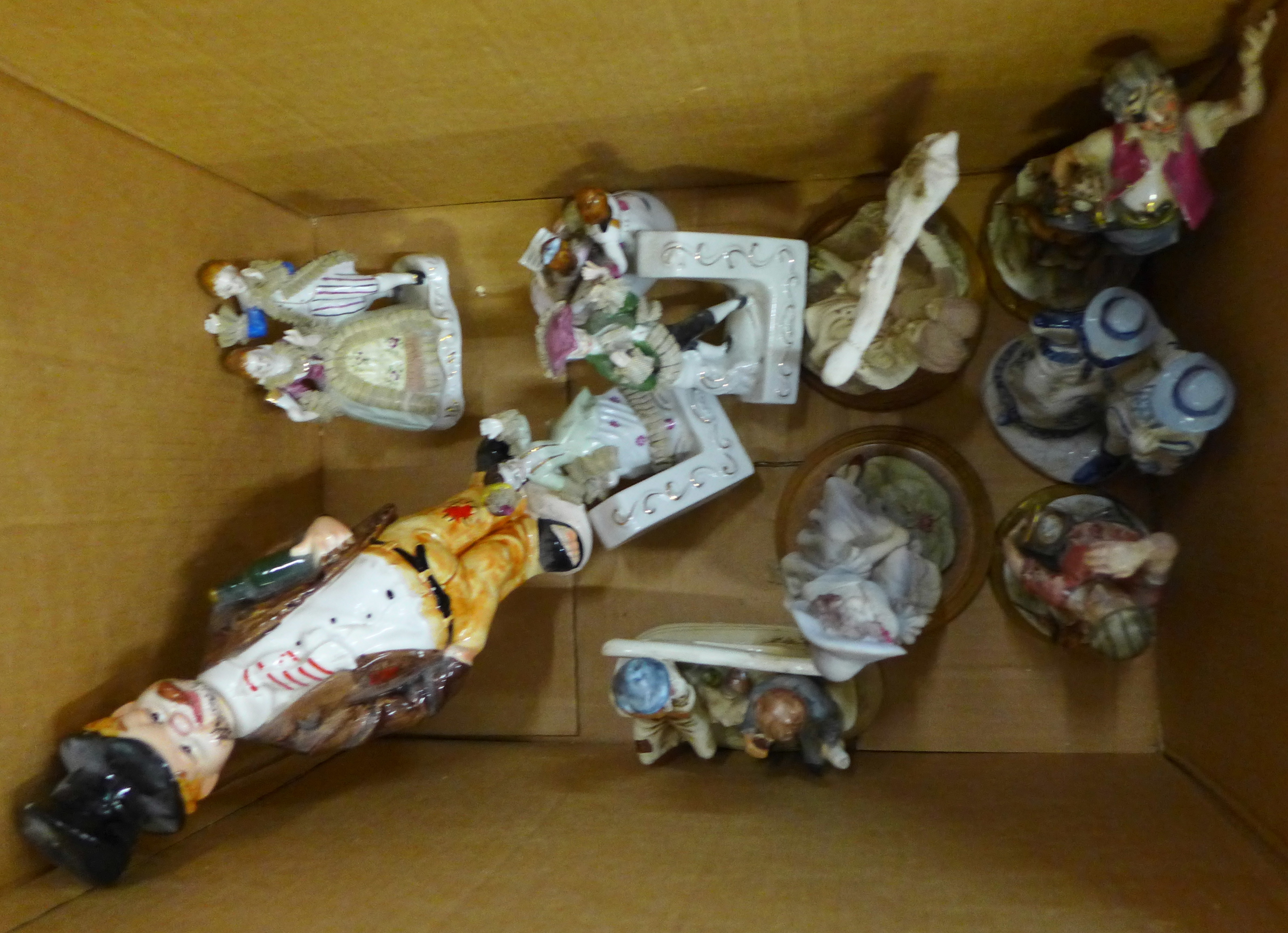 Capodimonte and continental figures **PLEASE NOTE THIS LOT IS NOT ELIGIBLE FOR POSTING AND PACKING**