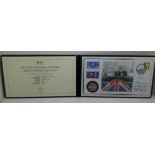 A 2020 75th Anniversary of VE Day silver proof 50p coin cover, in folder with Certificate of